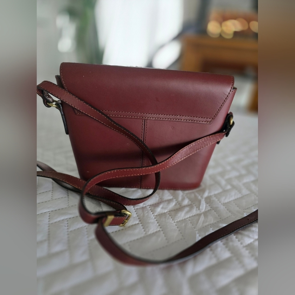 Marie Claire Vintage Crossbody Bag - maroon bordeaux leather - Picture 3 of 10